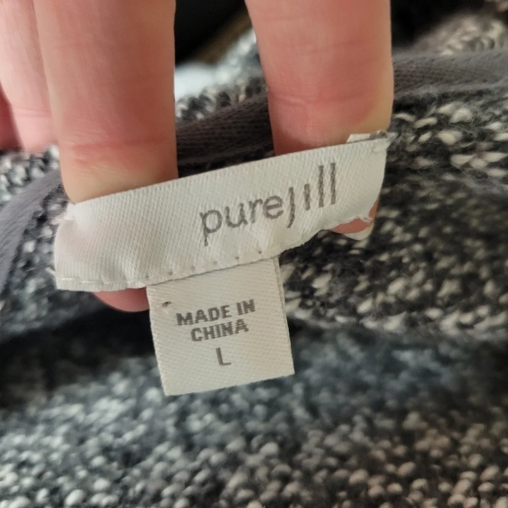 J Jill Pure jill Longline Knit Sweater Cardigan Size Large